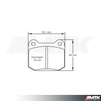 Plaquettes Racing Pagid Jaune RSL 1587