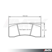 Plaquettes Racing Pagid Rouge RST 1896