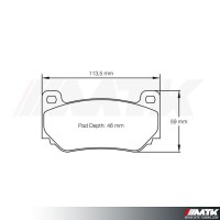 Plaquettes Racing Pagid Rouge RST 4349