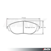 Plaquettes Racing Pagid Jaune RSL 8201