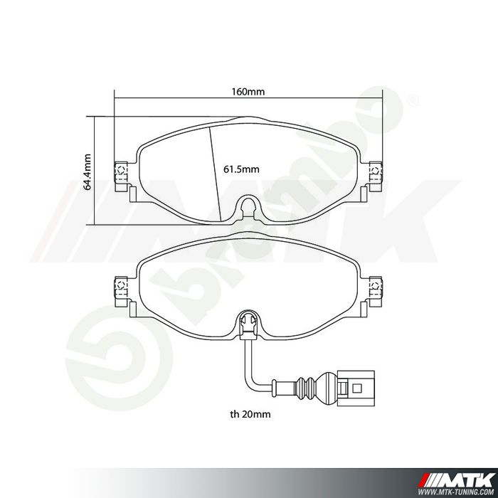 Plaquettes de frein Brembo HP2000 07.B314.93