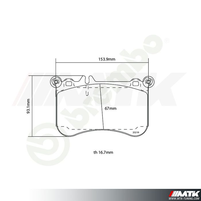 Plaquettes de frein Brembo HP2000 07.B314.94