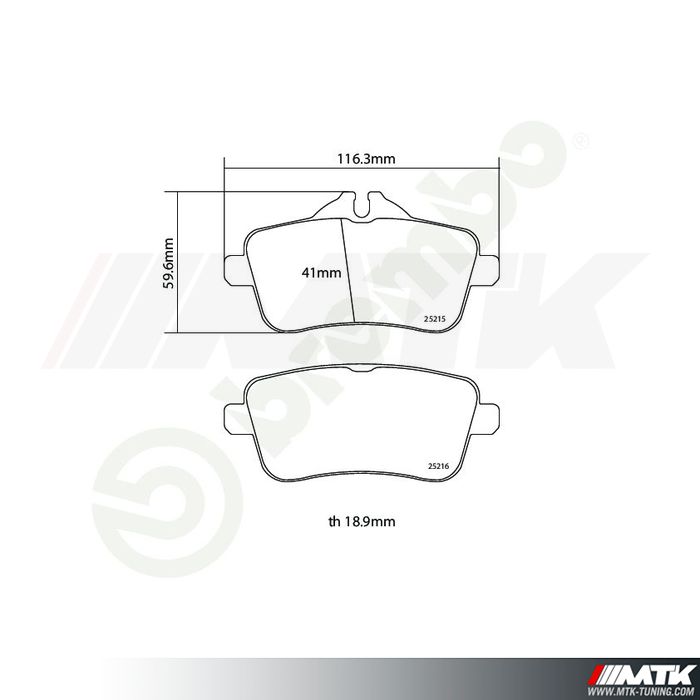 Plaquettes de frein Brembo HP2000 07.B315.43