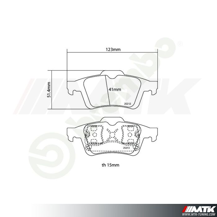 Plaquettes de frein Brembo HP2000 07.B315.44