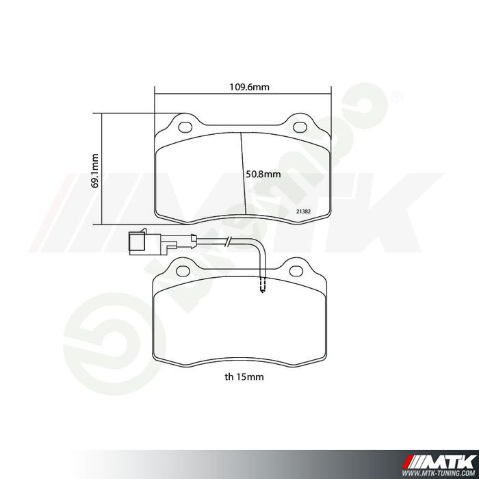 Plaquettes de frein Brembo HP2000 07.B315.45