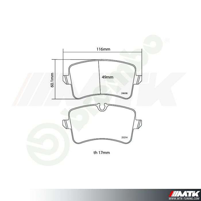 Plaquettes de frein Brembo HP2000 07.B315.57