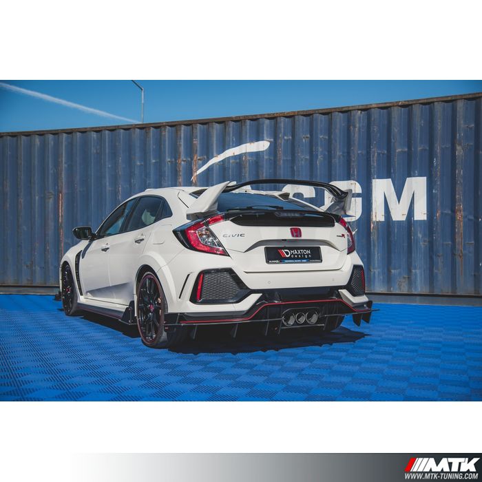 Lame Pare-chocs Arrière Honda Civic VIII Type-R GP - Noir Brillant - Marque Maxton Design - Neuf