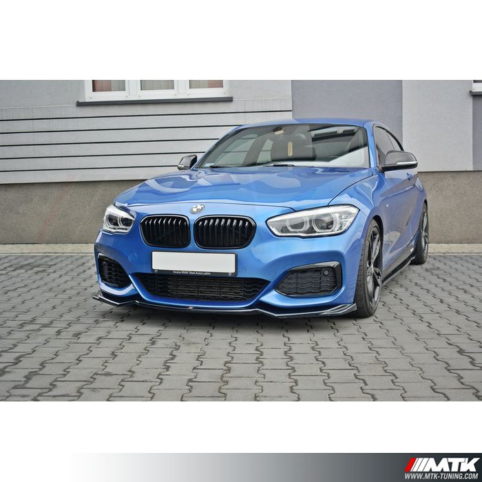 Grilles Pare-chocs Avant BMW Série 1 F20 F21 - Double Lamelle Noir Mat