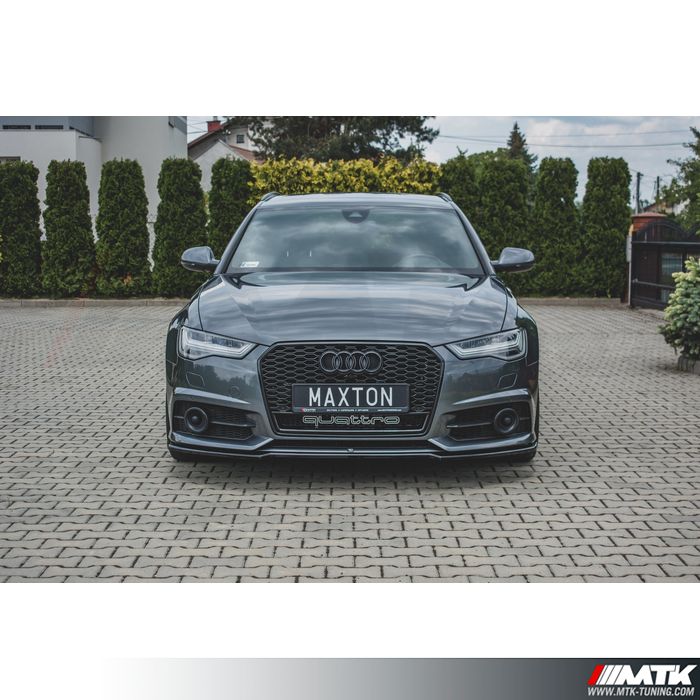 Lame De Pare-choc Avant Universelle Style Diffuseur Pour Audi A4/S4/A6/S6 Break (B6 B7 B8) - Finition Carbone