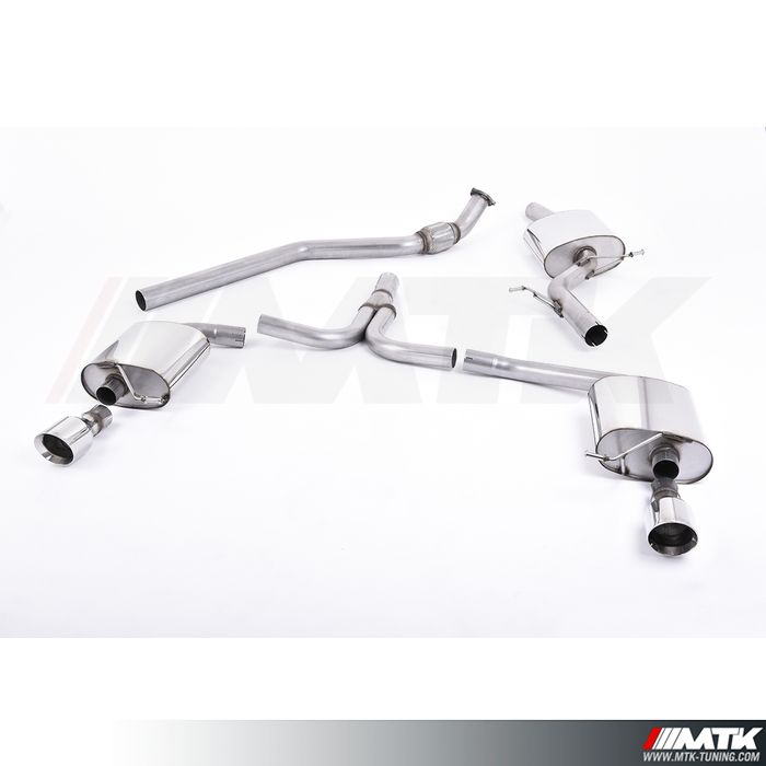 Cat-Back Milltek Audi - A4 B8 2.0 TFSI S-Line 2WD et Quattro - BVM Berline et Break