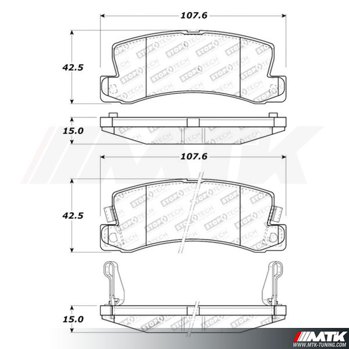 Plaquettes Stoptech Performance TOYOTA Celica MK5