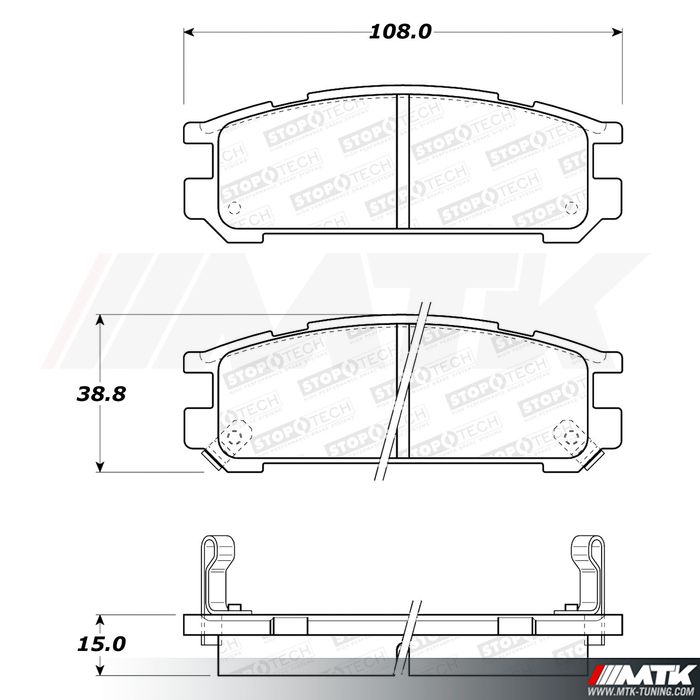 Plaquettes Stoptech Street Performance SUBARU Impreza