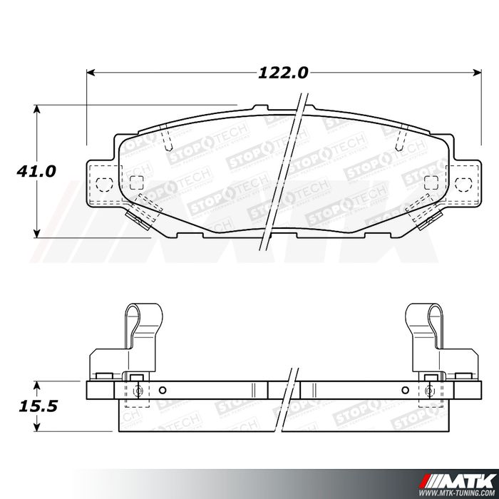 Plaquettes Stoptech Street Performance TOYOTA Supra JDM