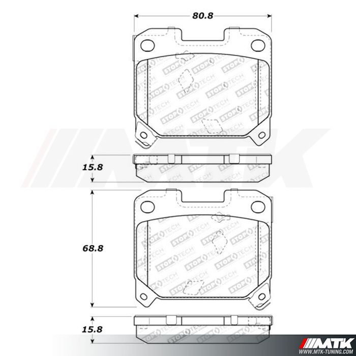 Plaquettes Stoptech Performance TOYOTA Supra (A80)