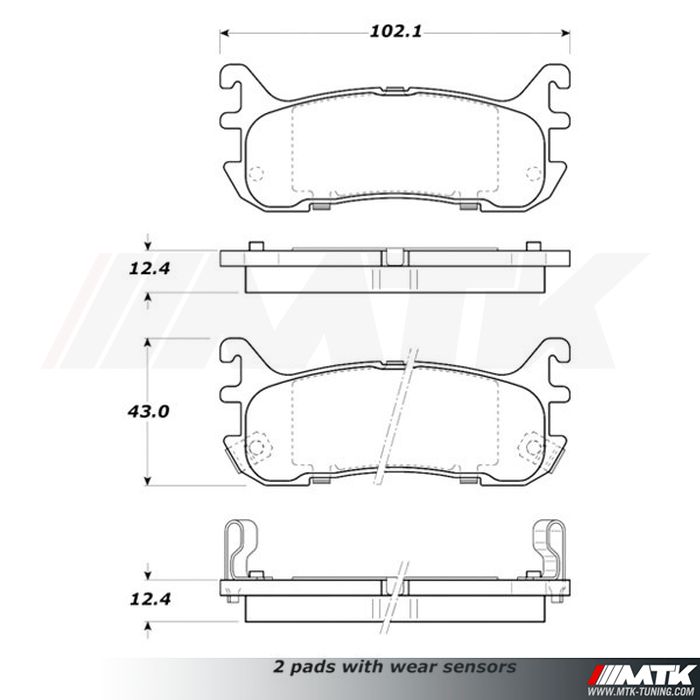 Plaquettes Stoptech Performance MAZDA MX-5 (NA)