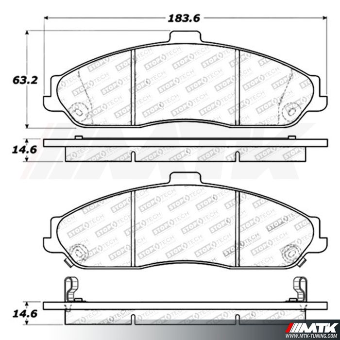 Plaquettes Stoptech Performance Chevrolet Corvette C6