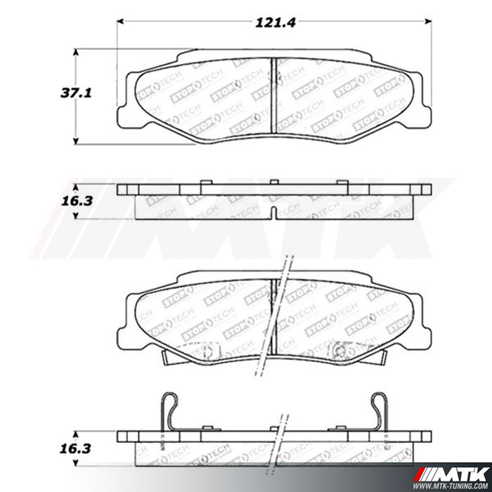 Plaquettes Stoptech Performance CHEVROLET Corvette (C6)