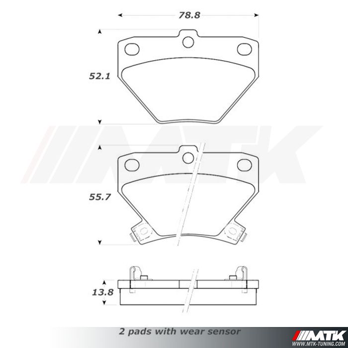 Plaquettes Stoptech Performance TOYOTA Yaris MK1