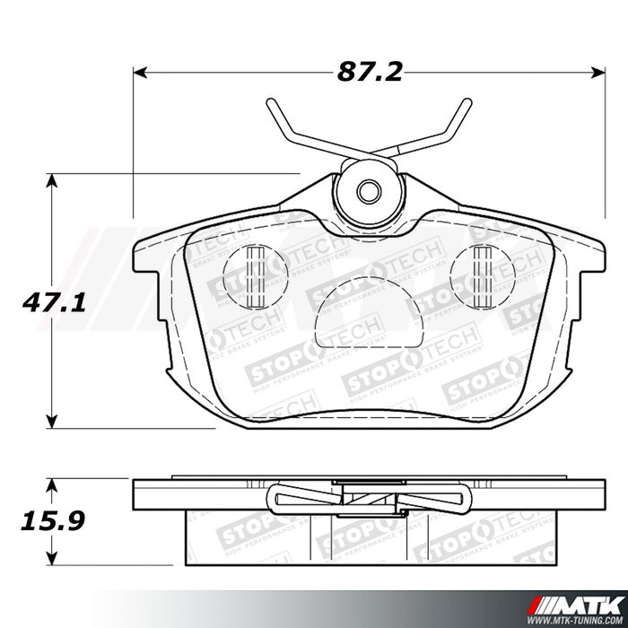 Plaquettes Stoptech Street Performance SMART Forfour (MK1)