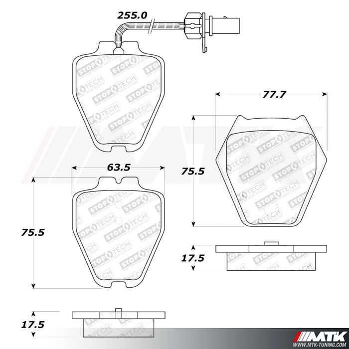 Plaquettes Stoptech Performance 309.08390