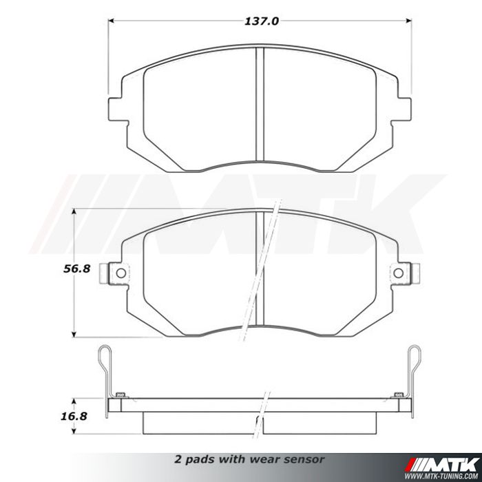 Plaquettes Stoptech Performance Subaru Legacy
