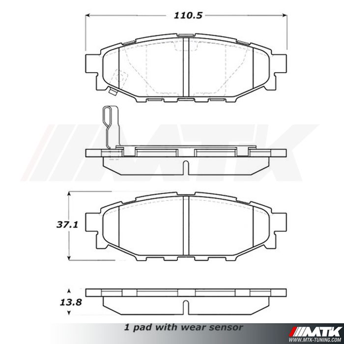 Plaquettes Stoptech Performance SUBARU XV