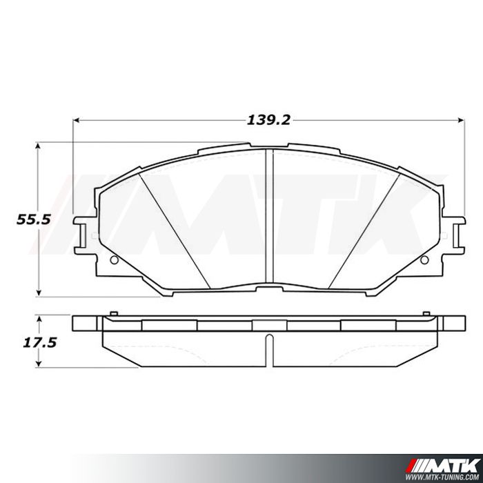 Plaquettes Stoptech Performance Toyota Yaris MK3