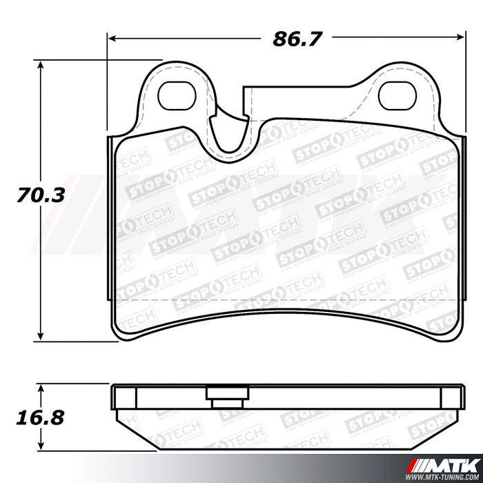 Plaquettes Stoptech Street Performance VOLKSWAGEN  Touareg (7L)