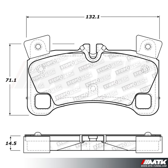 Plaquettes Stoptech Street Performance VOLKSWAGEN  Touareg (7L)