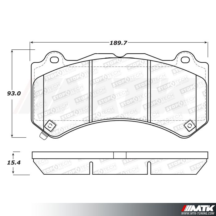 Plaquettes Stoptech Performance Corvette C7