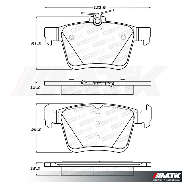 Plaquettes Stoptech Street Performance VOLKSWAGEN  Touran (MK2)