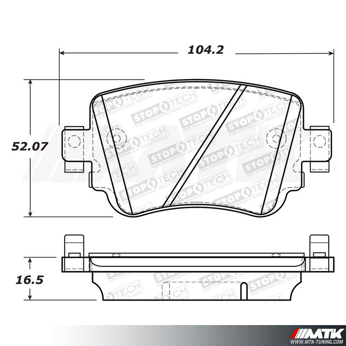 Plaquettes Stoptech Street Performance SEAT Leon (5F)