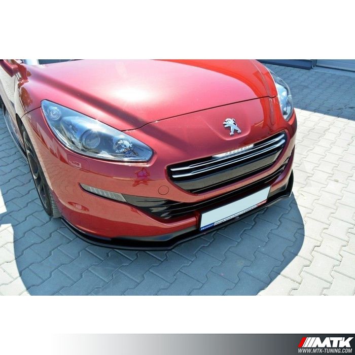 GZDJBSLH Becquet Avant Voiture Pour Peugeot RCZ 2011-2023 - Séparateur Lame Pare-Chocs Fibre Carbone Noire