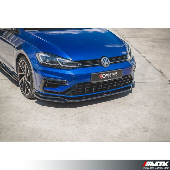 Lame pare choc avant Maxton pour Volkswagen Golf VII R Facelift