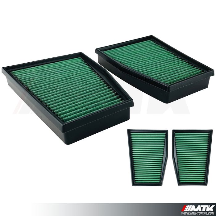 Kit de 2 filtres à air sport Green Audi RS4 8K/B8