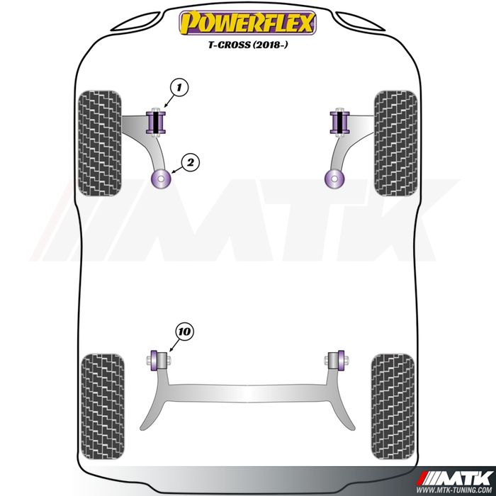 Silentblocs Powerflex Performance Volkswagen T-Cross