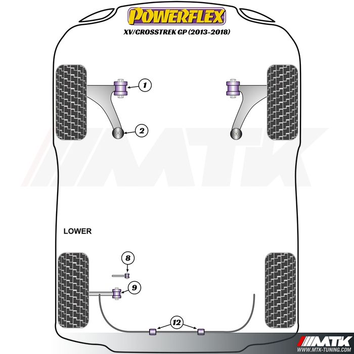 Silentblocs Powerflex Performance Subaru XV