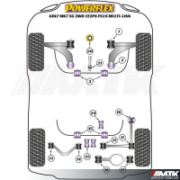 Silentblocs Powerflex Performance Volkswagen Golf 7 essieu Multilink