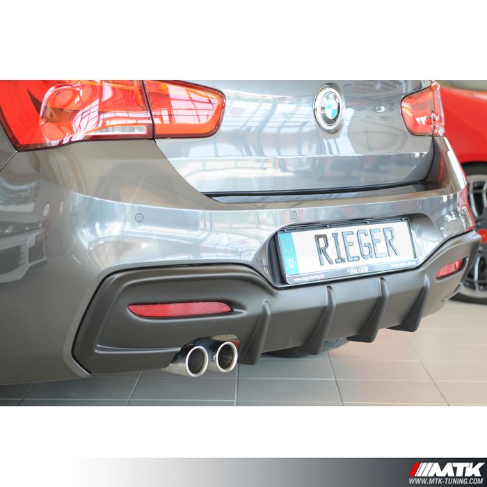 Diffuseur RIEGER de pare-choc arrière BMW Serie 1 F20 et F21 Ph2