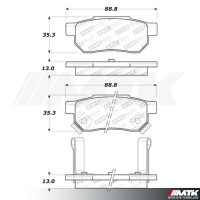 Plaquettes Stoptech Performance HONDA Concerto