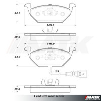 Plaquettes Stoptech Performance Volkswagen  Polo 9N