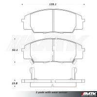 Plaquettes Stoptech Performance Honda Civic type R FN2