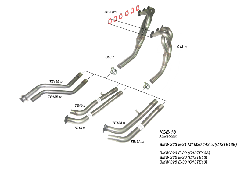 Collecteur RC Racing BMW E30 323i 2.3i 150cv