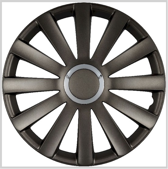 4 enjoliveurs Spyder anthracite 14"