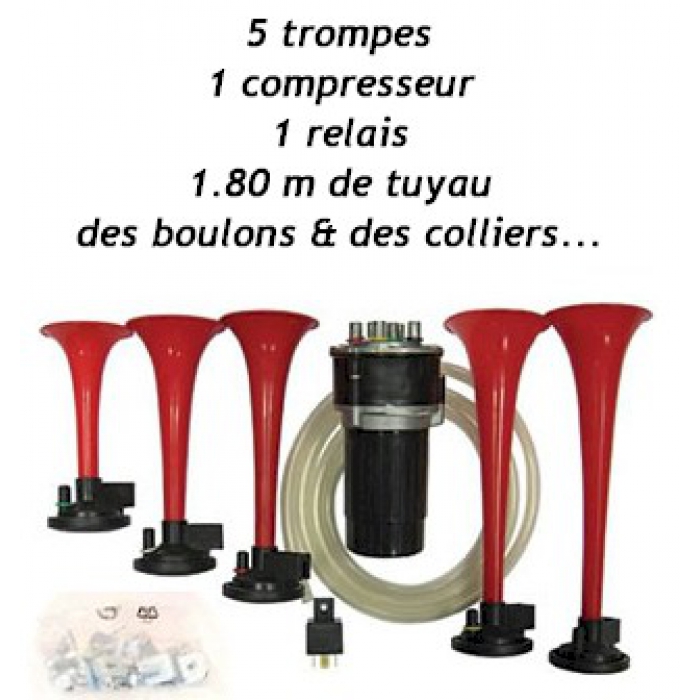 Tromba Pneumatica Blanco 12V - 5 Toni Con Melodia 'La Cucaracha', 117 DB